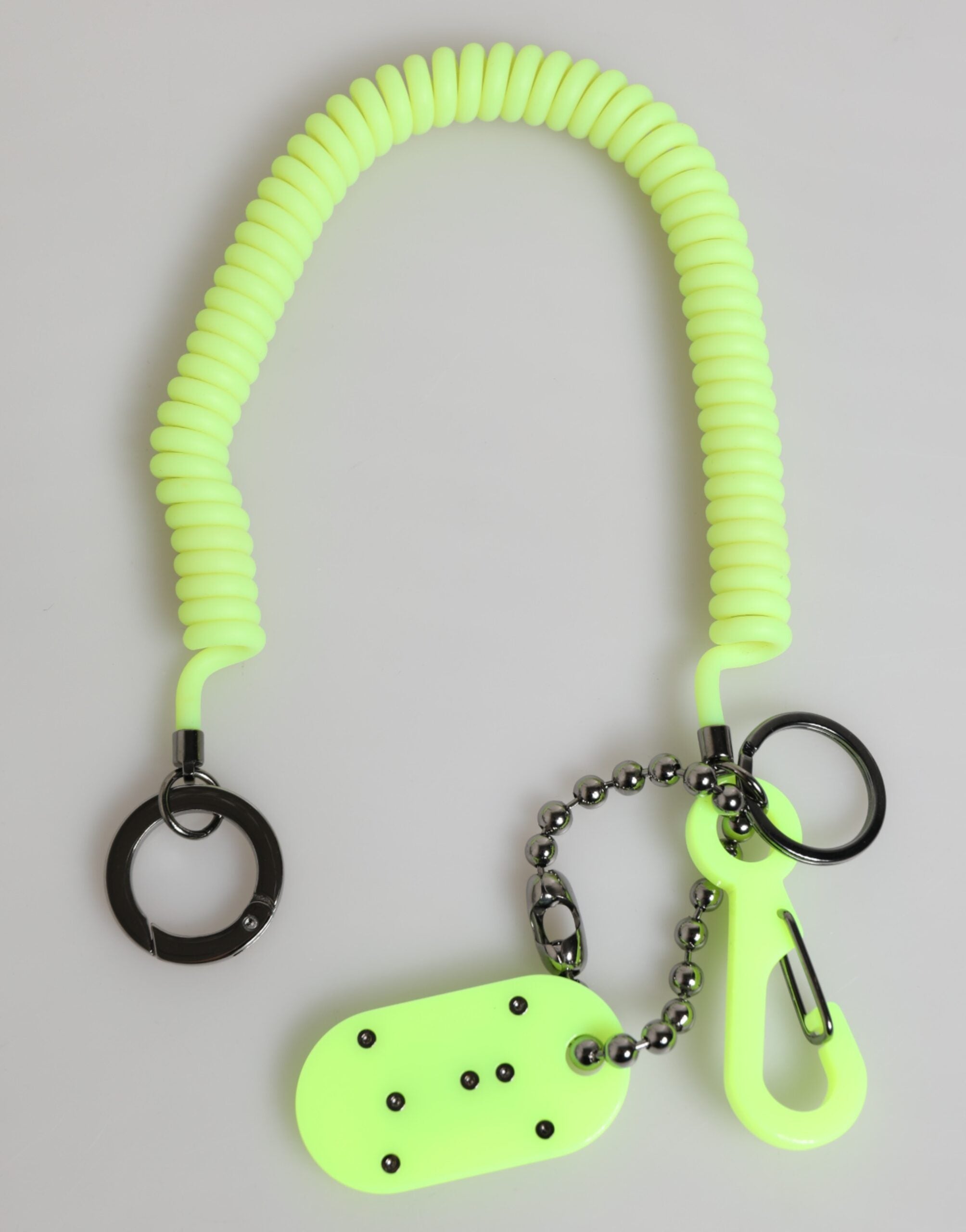 Dolce &amp; Gabbana Grön Fjädrande Nyckelring DG Logo Herrnyckelring