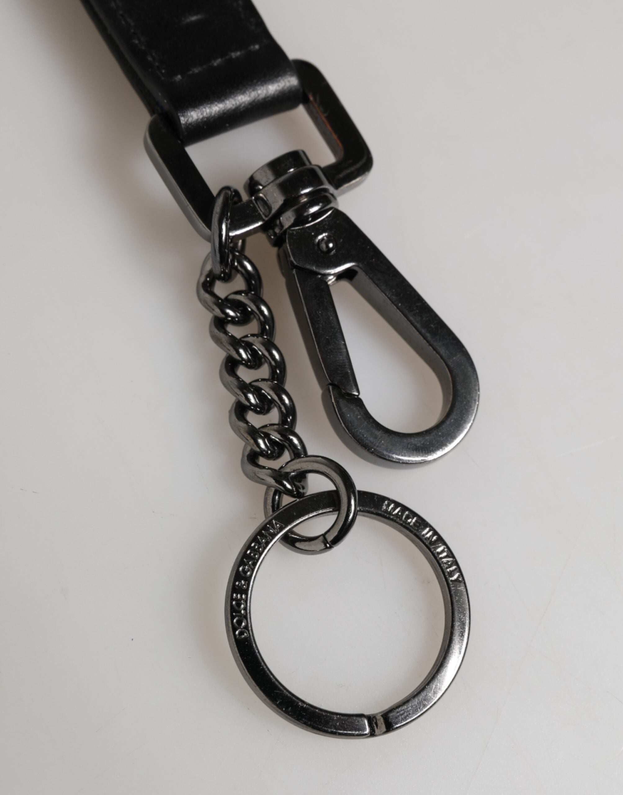 Dolce & Gabbana Blue Nylon Logo DG Crown Men's Holder Keychain Keyring