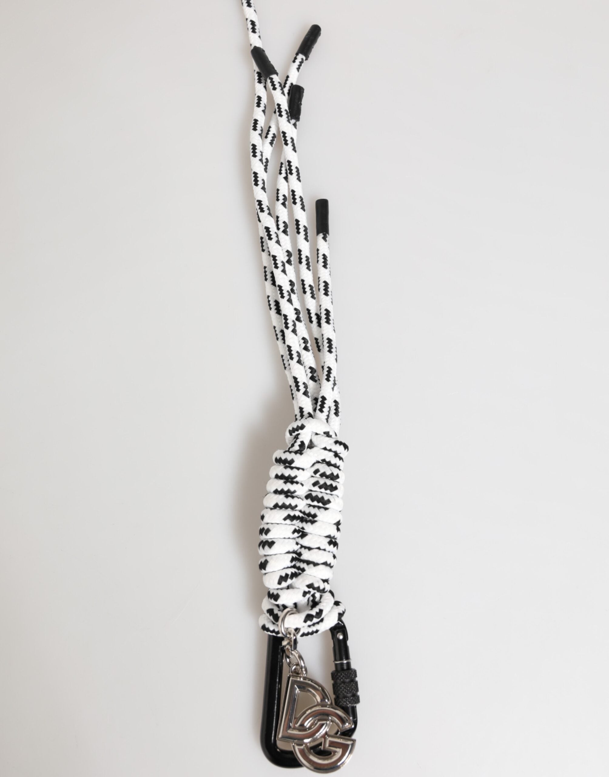 Dolce & Gabbana Multicolor Polyester Tape String DG Logo Keychain Keyring