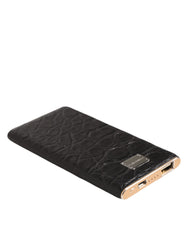 Dolce & Gabbana Black Leather Exotic 3000mAh Power Bank Charger USB