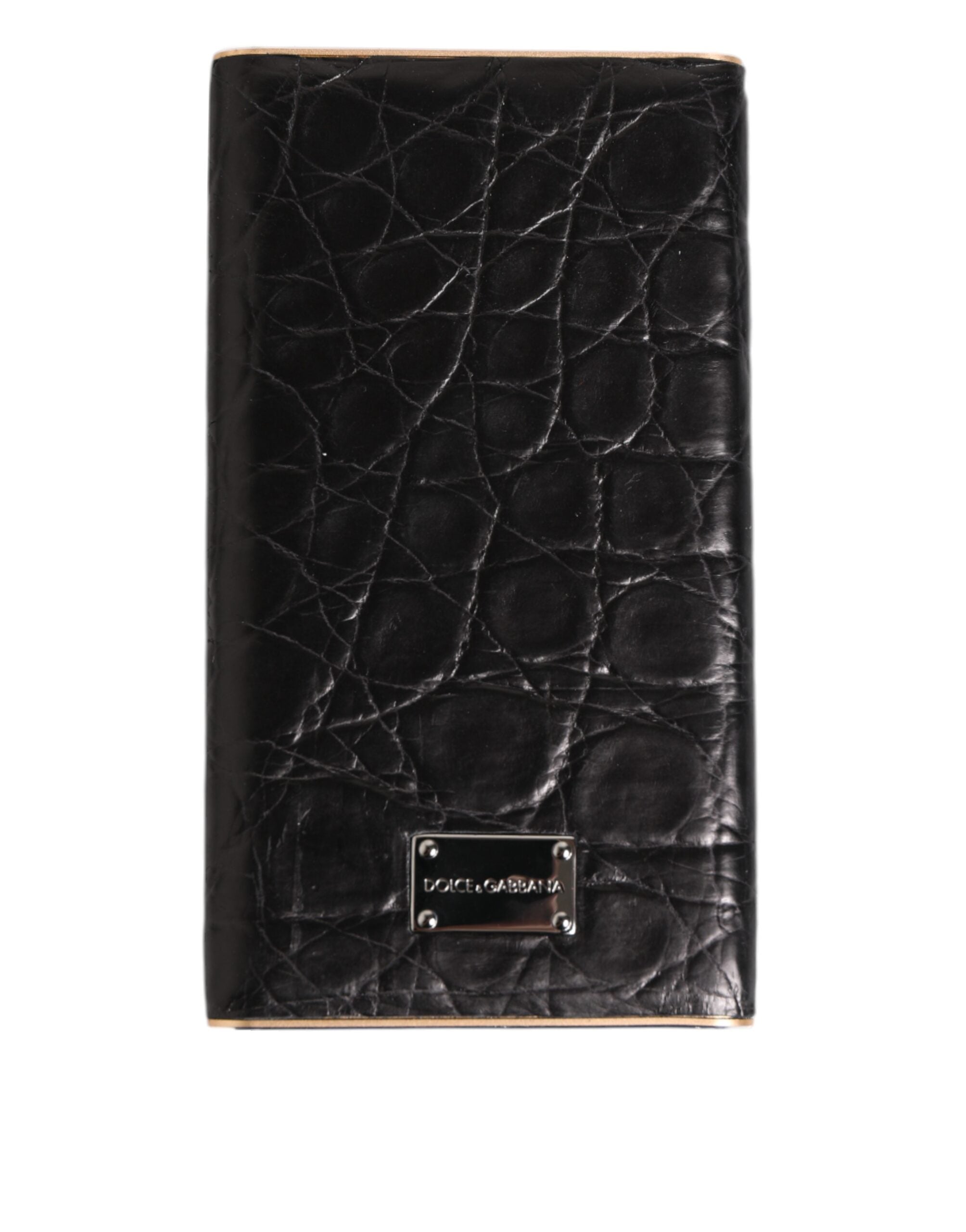 Svart eksotisk skinnpreget 3000mAh powerbanklader USB