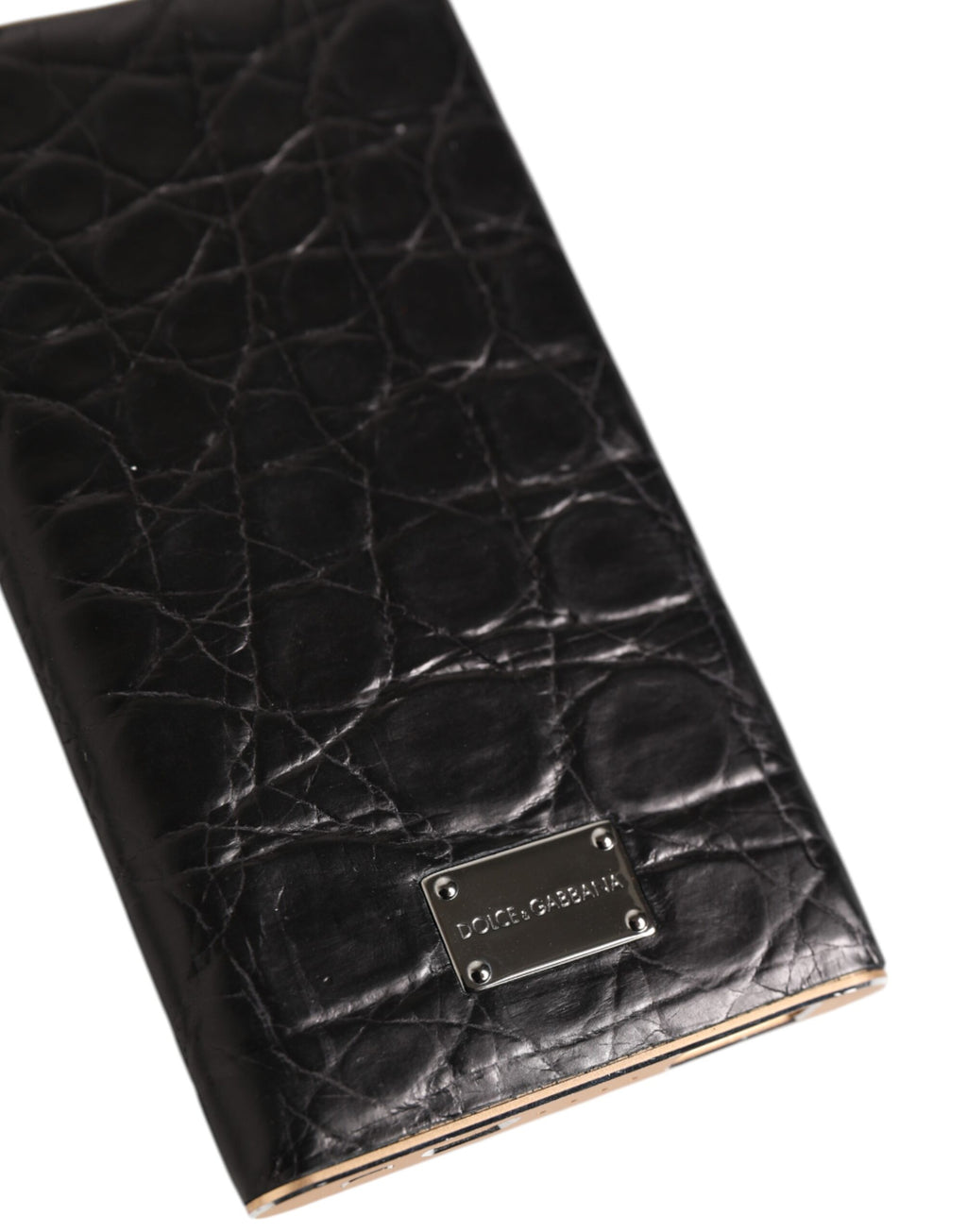 Svart eksotisk skinnpreget 3000mAh powerbanklader USB