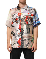 Dolce & Gabbana Multicolor Printed Casual Short Sleeve Shirt