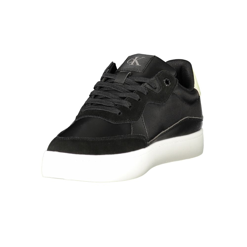 Svarte herresneakers i skinn