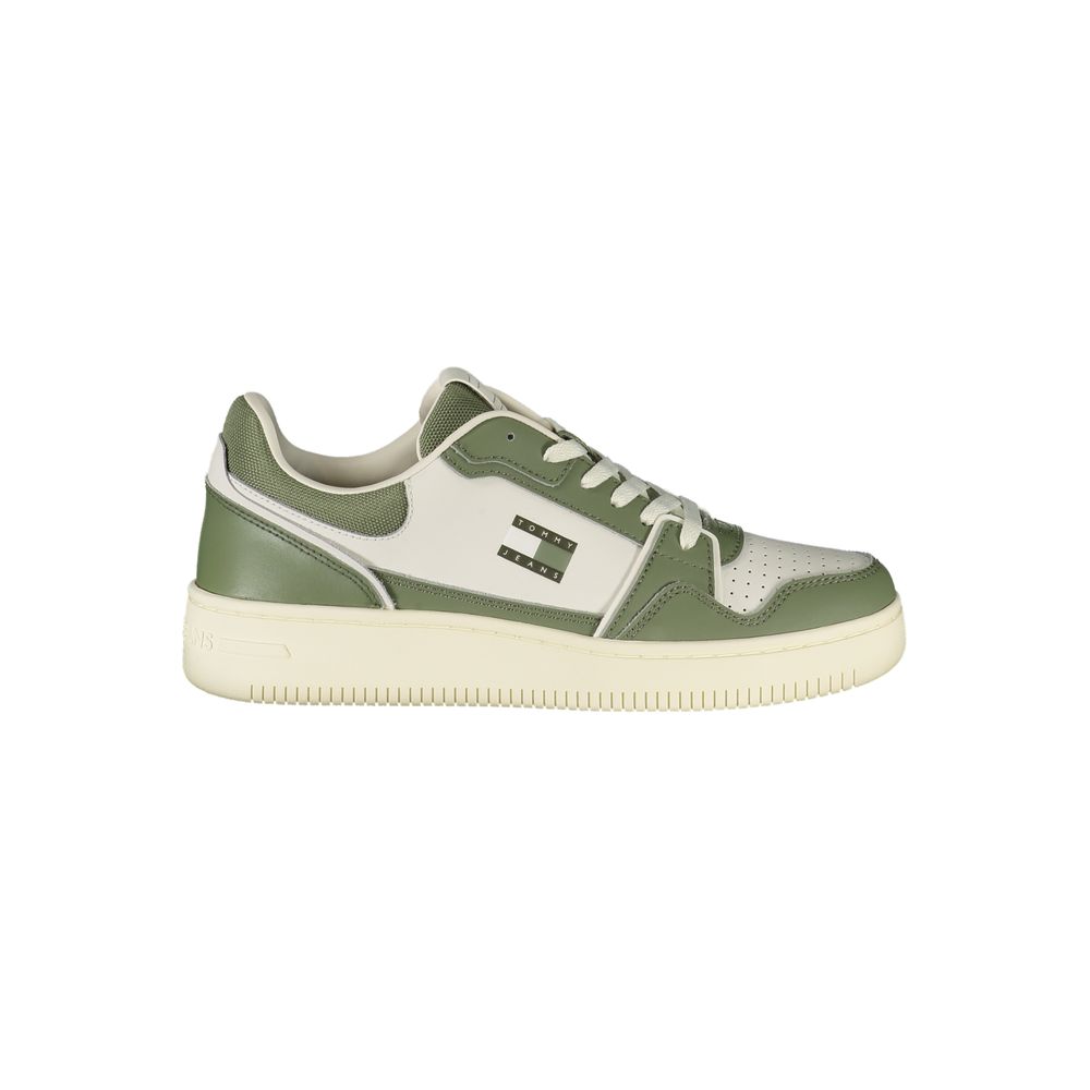 Grønne herresneakers i skinn
