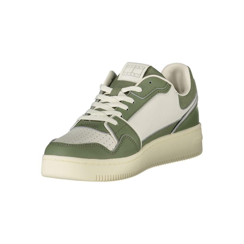 Grønne herresneakers i skinn