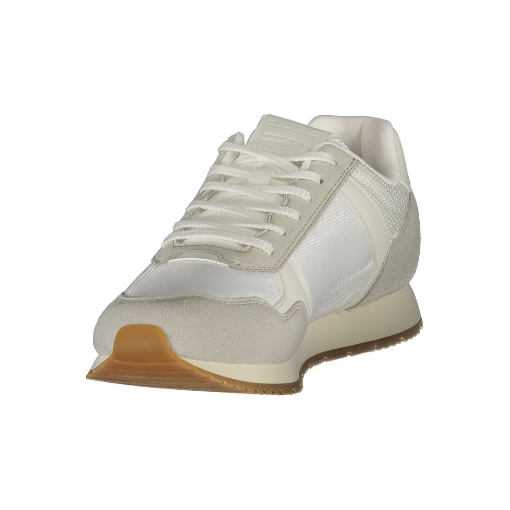 Hvite polyester herresneakers