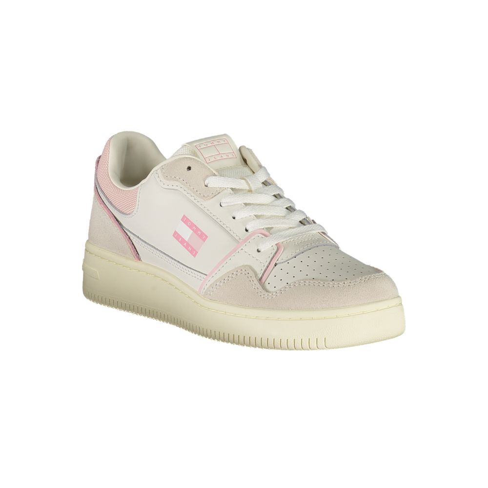 Vita lädersneakers för kvinnor