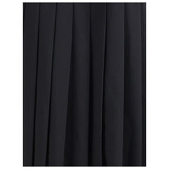 Alessandra Rich Black Fleece Wool Midi Skirt