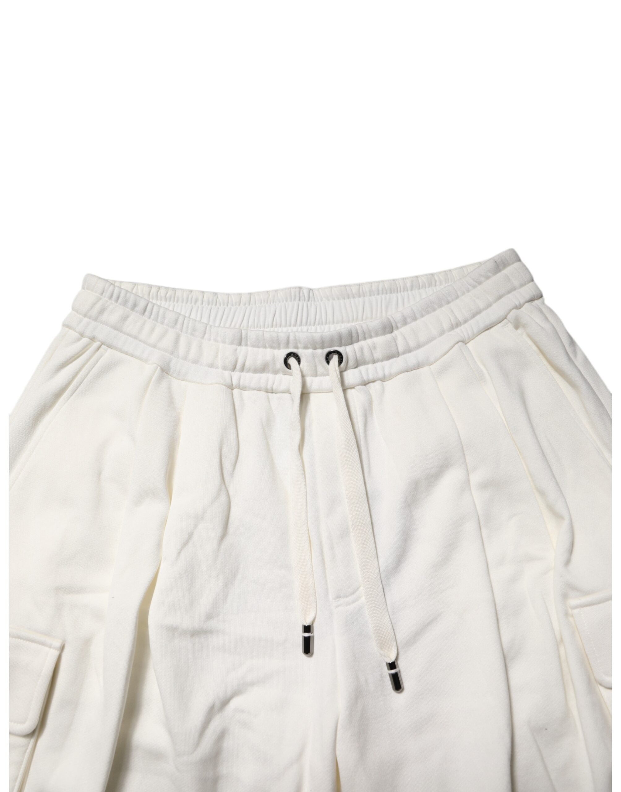 Vita bomulls cargo bermuda sweatshorts shorts