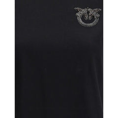 PINKO Black Cotton T-Shirt