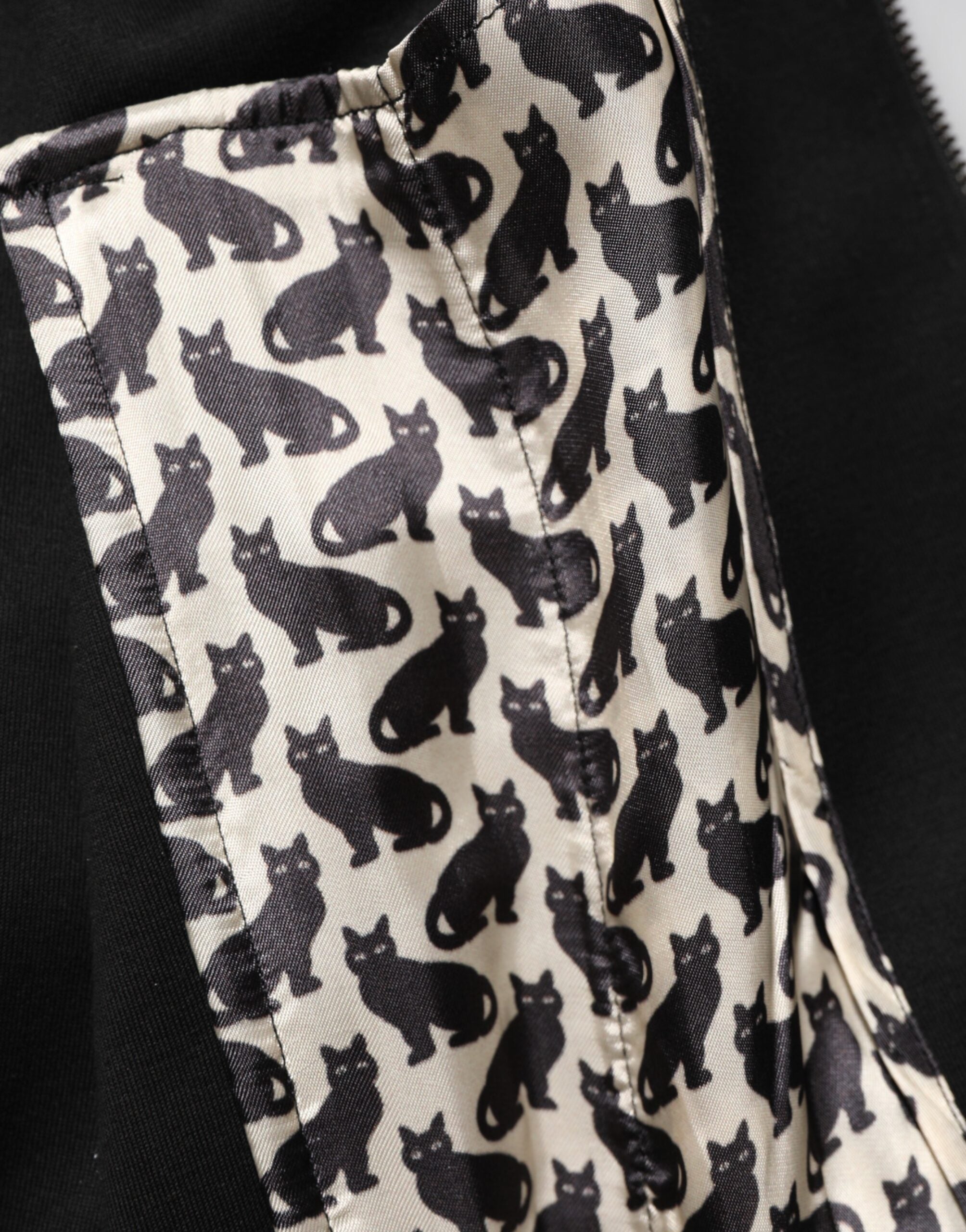 Dolce & Gabbana Black Cotton Logo Full Zip Men Bomber Jacket