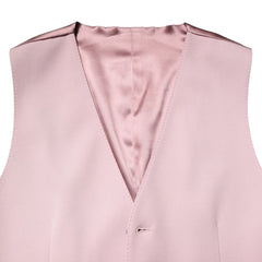Dolce & Gabbana Pink Wool Dress Formal Men Waistcoat Vest