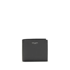 Saint Laurent Black Calf Leather Bos Taurus Wallet