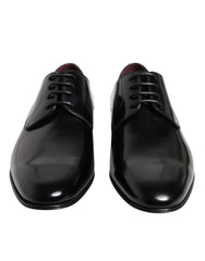 Dolce & Gabbana Men Dress Black Calfskin Leather Derby Shoes