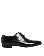 Dolce & Gabbana Men Dress Black Calfskin Leather Derby Shoes