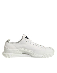 Dolce & Gabbana White Logo Graffiti Low Top Sneakers Shoes