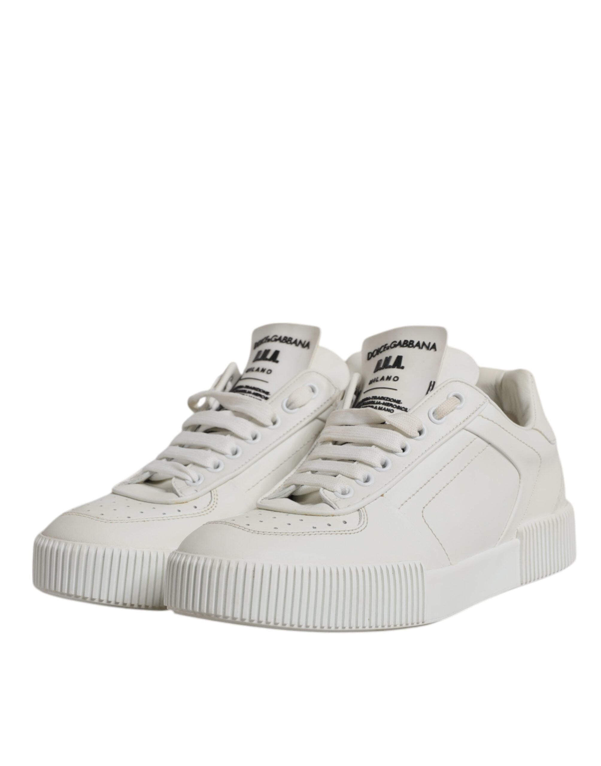 Vita Miami låga sneakers i läder