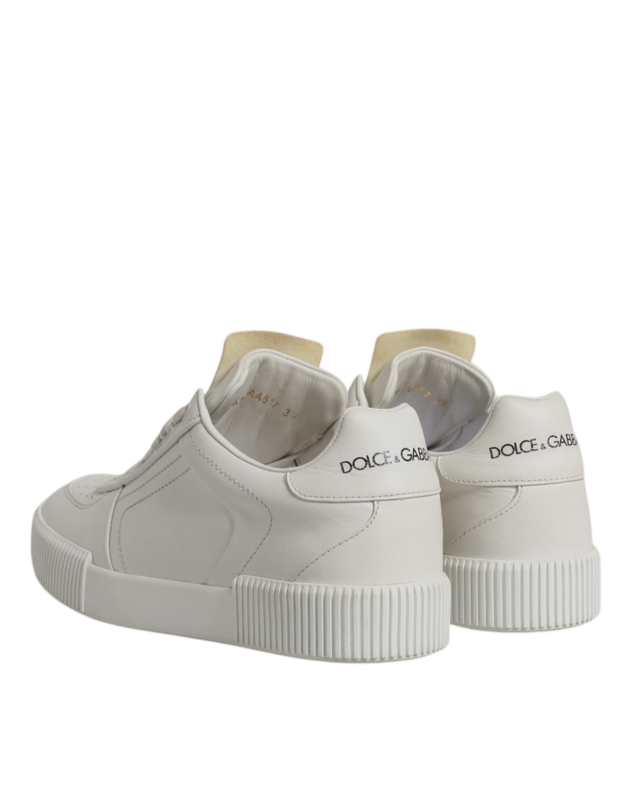 Vita Miami låga sneakers i läder