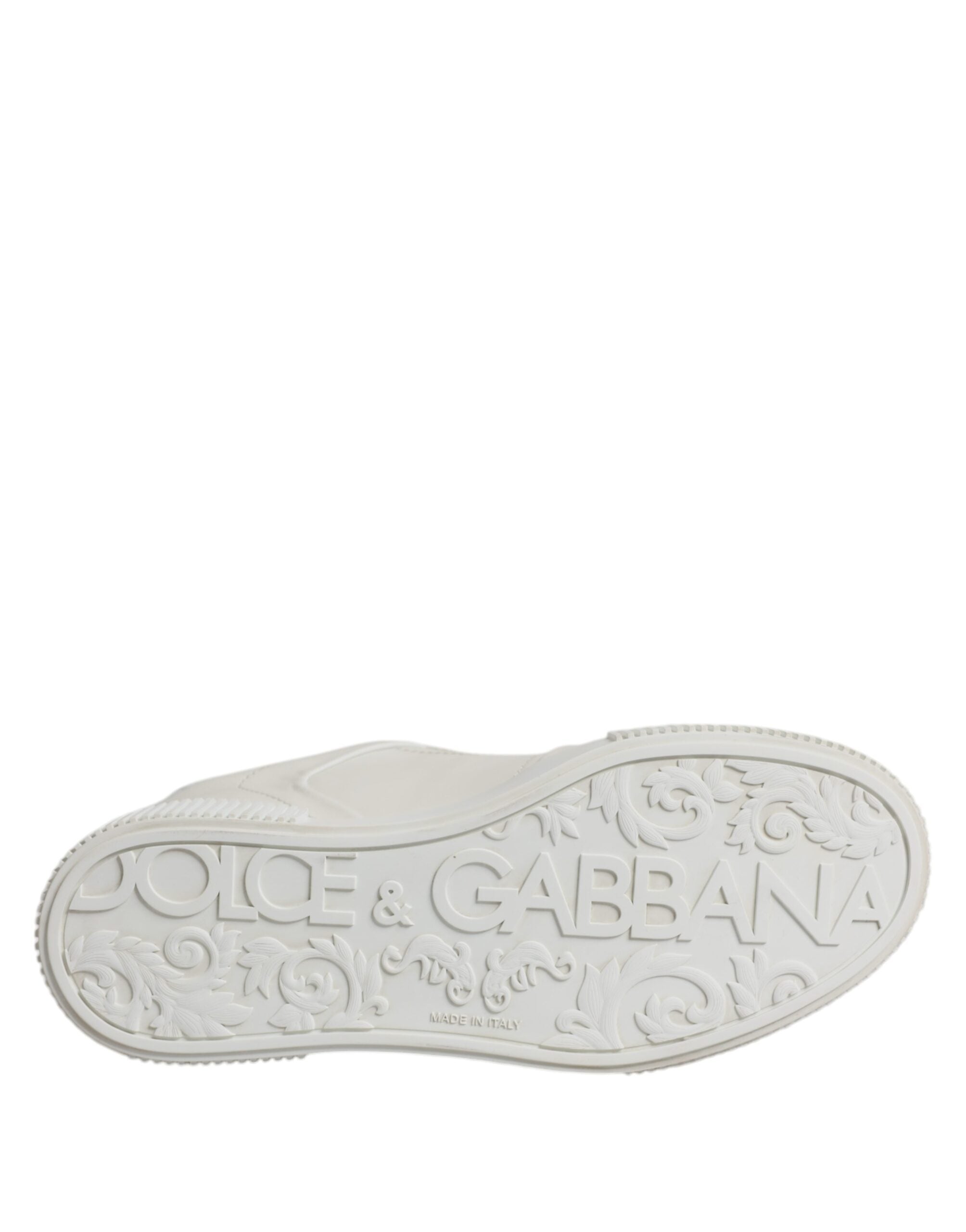 Dolce & Gabbana White Miami Leather Low Top Sneakers Shoes
