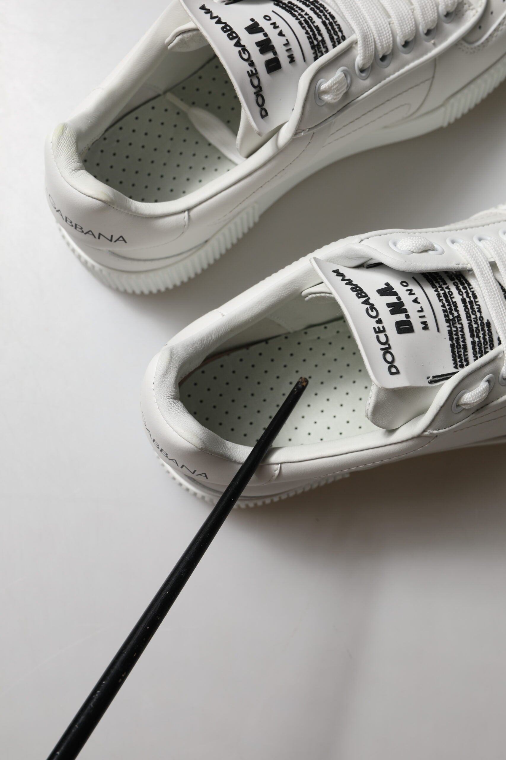 Vita Miami låga sneakers i läder