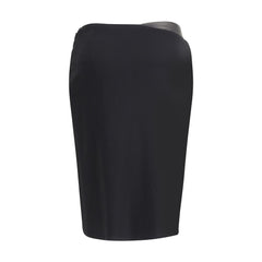 Versace Black Viscose Midi Skirt