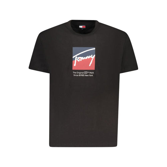 Tommy Hilfiger svart bomulls-T-skjorte for menn