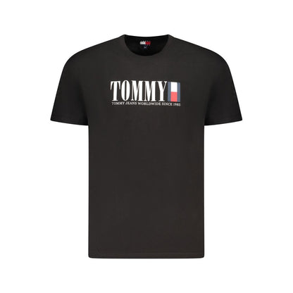 Tommy Hilfiger svart bomulls-T-skjorte for menn