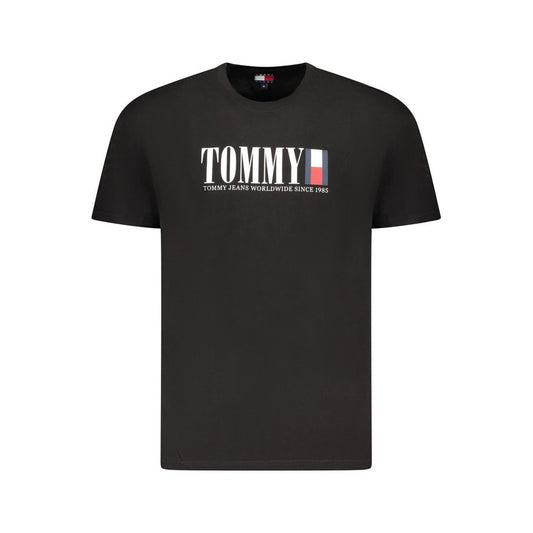 Tommy Hilfiger svart bomulls-T-skjorte for menn