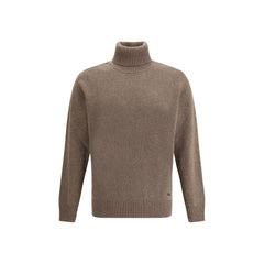 Brooksfield Brown Fleece Wool Turtleneck