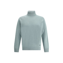 Brooksfield Green Fleece Wool Turtleneck