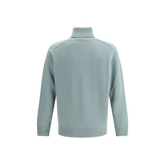 Brooksfield Green Fleece Wool Turtleneck