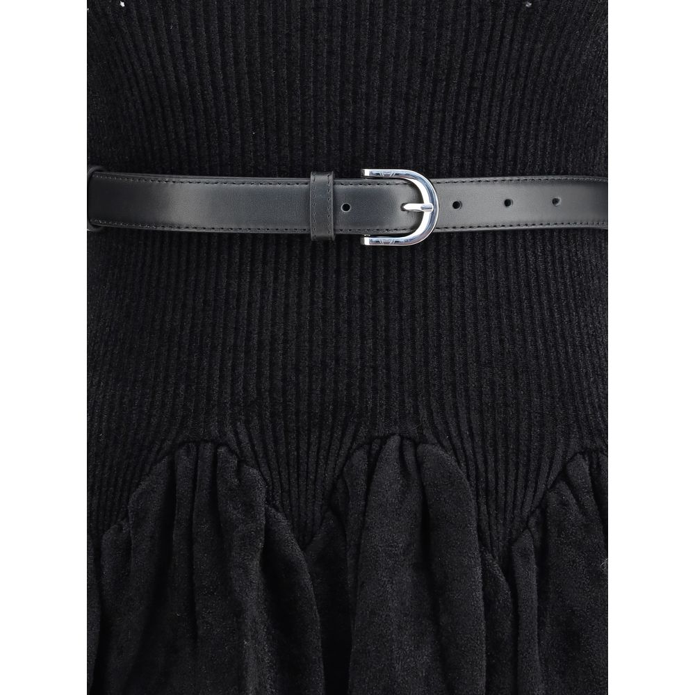 Chenille stickad klänning