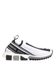 Dolce & Gabbana Black White Slip On Sorrento Sneakers Shoes
