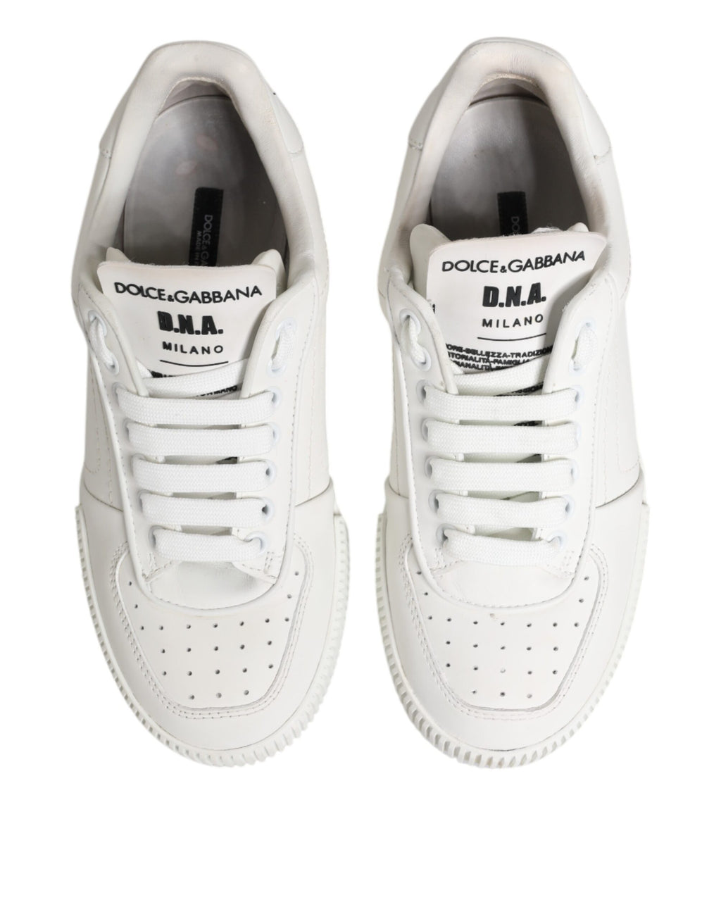Vita Miami låga sneakers i läder