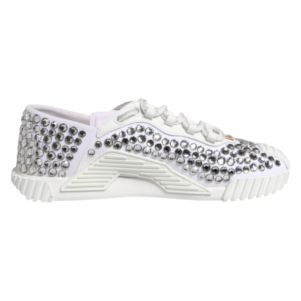 Hvite NS1 Canvas Leather Preshed Joggesko Sko