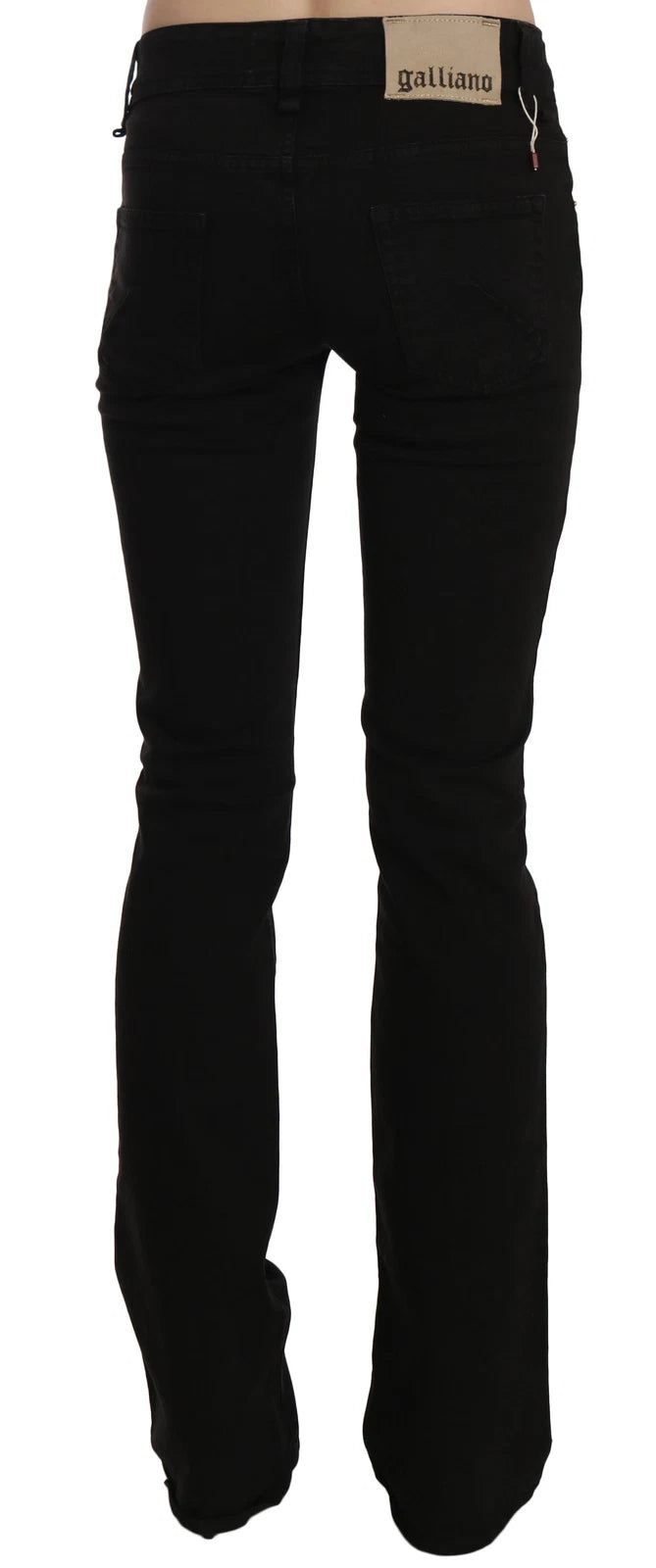 Svarta Låg Midja Slim Ben Skinny Denim Casual Jeans 