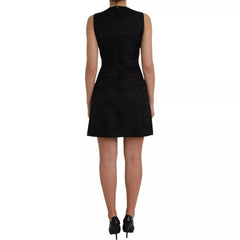 Dolce & Gabbana Black Sleeveless Bodycon A-line Mini Dress