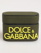 Dolce & Gabbana Army Green Rubber Logo Embossed Accessory  Airpods Case