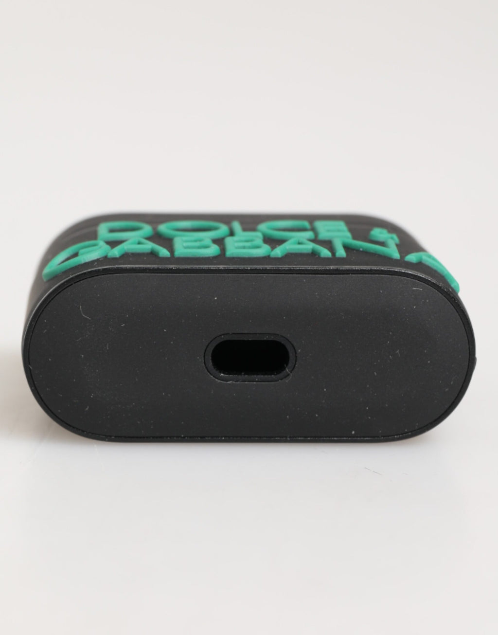 Svart mintgrønt gummi-logo-preget tilbehør til Airpods