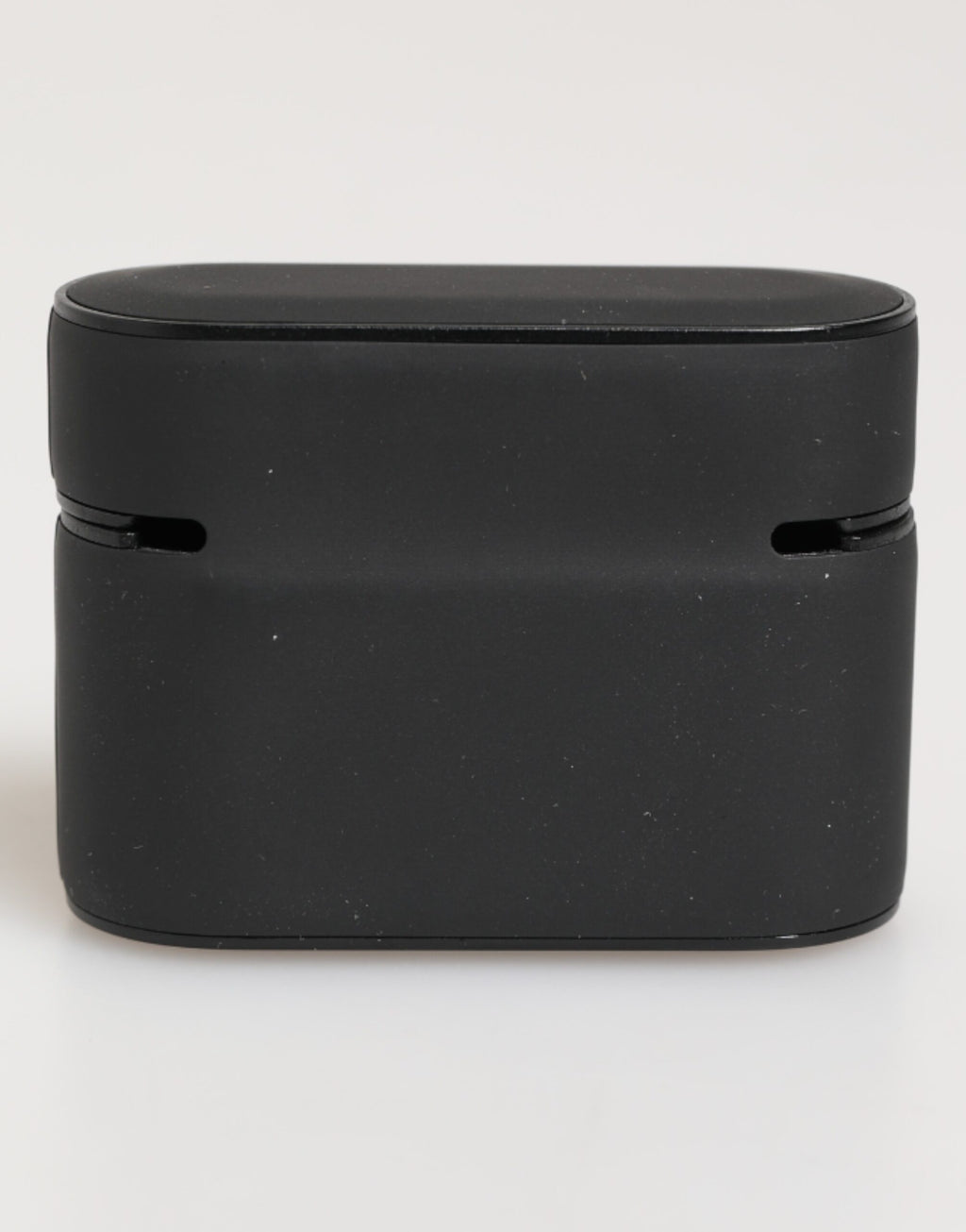 Svart gult gummi-logo-preget Airpods-tilbehørsdeksel