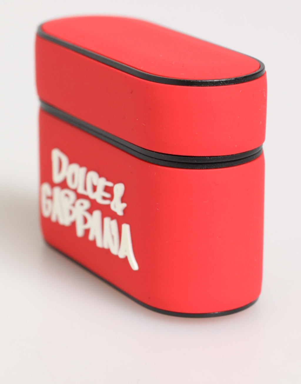 Rød PVC DG-logo preget herre-klipsholder til Airpods