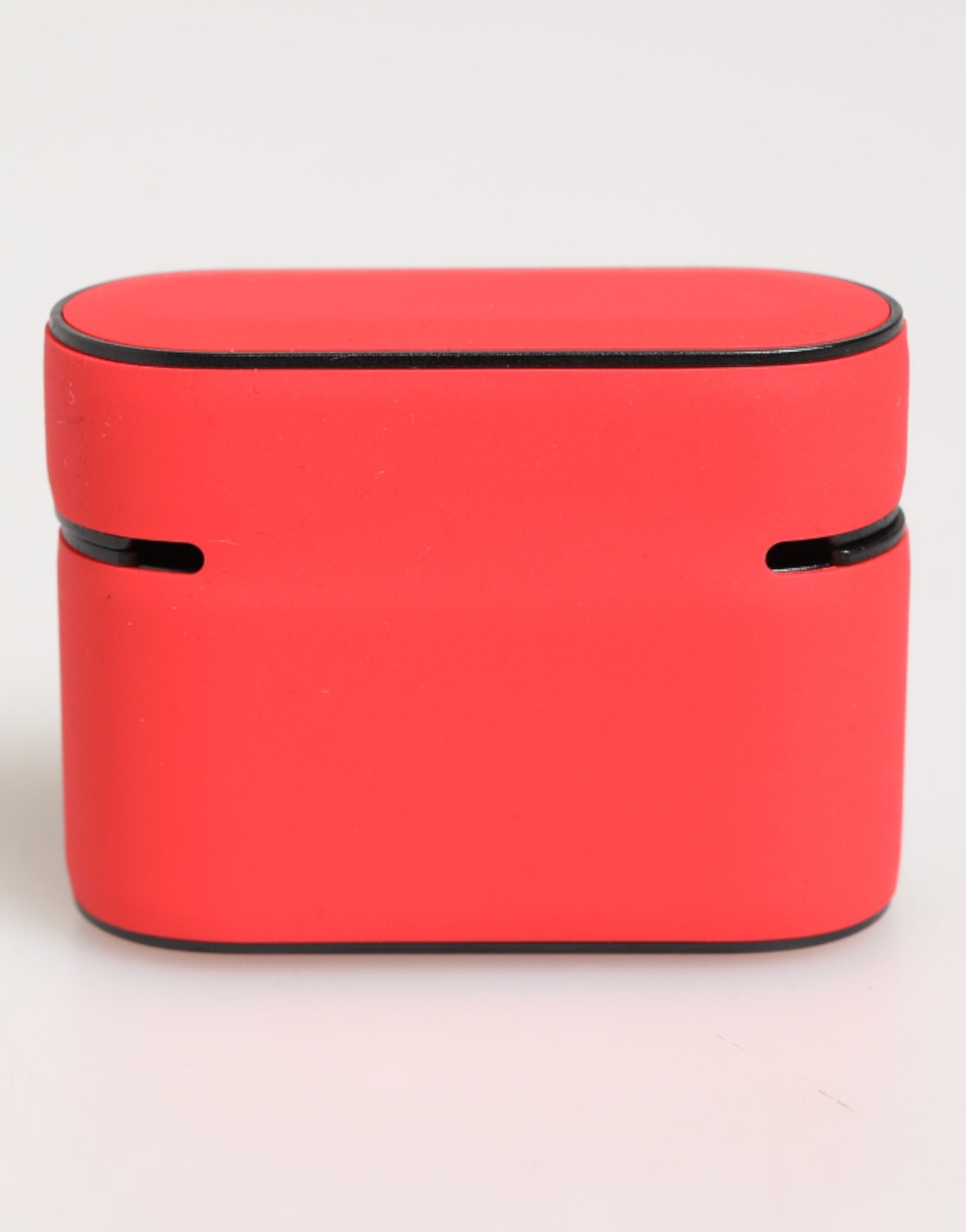 Dolce & Gabbana Red PVC DG Logo Embossed Men Flip Holder  Airpods Case