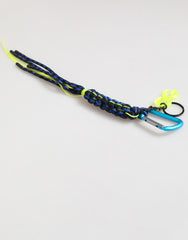 Dolce & Gabbana Blue Yellow Leather Tape String DG Logo Keychain Keyring