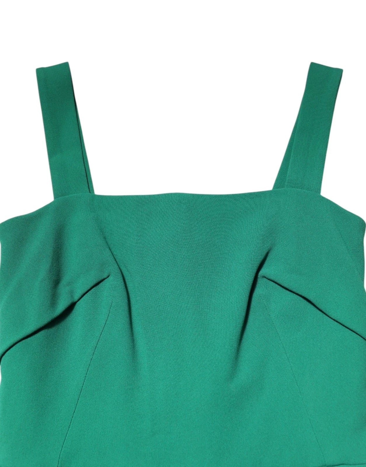Mörkgrön ärmlös rayonklänning med bodycon-mönster