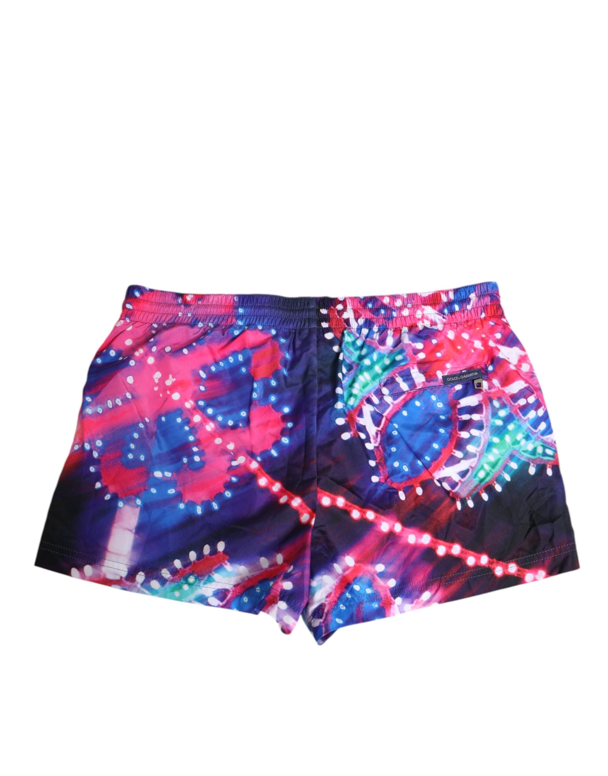 Flerfärgade neontryckta polyestershorts badkläder