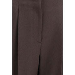 Giorgio Armani Brown Fleece Wool Casual Pants