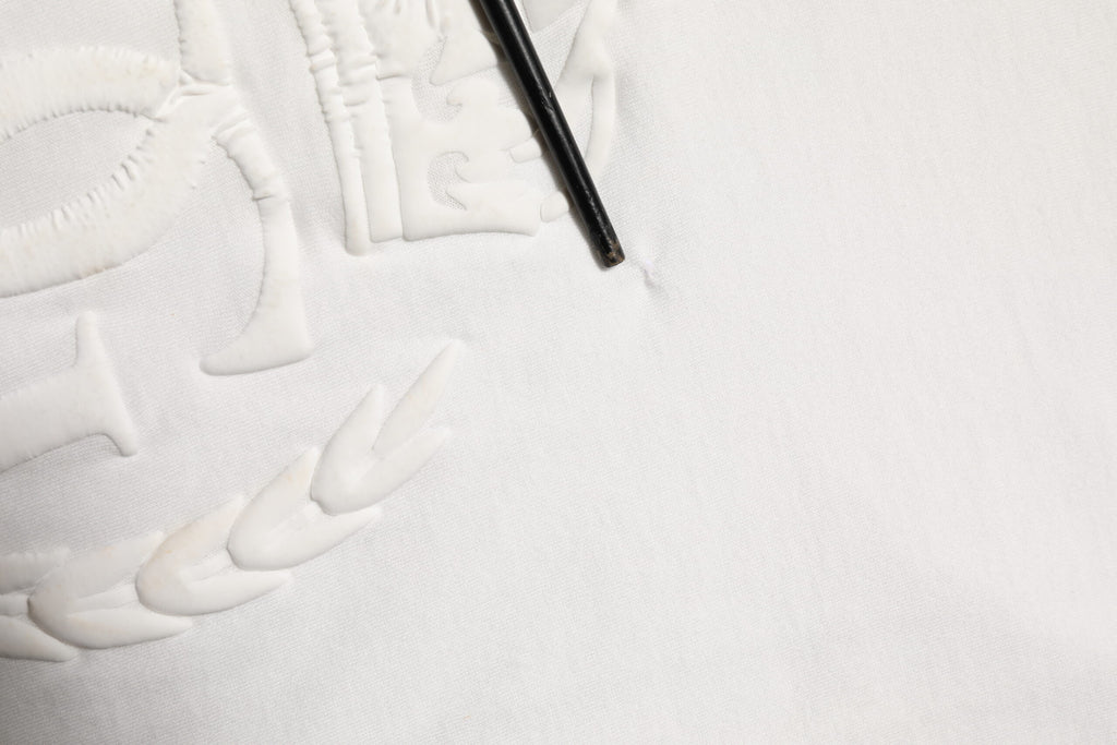 Hvit bomull DG Crown Embossed herre-T-skjorte