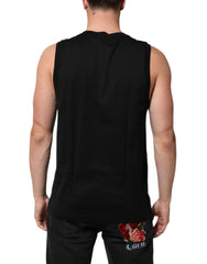Dolce & Gabbana Black Cotton Sleeveless Underwear Men Tank Top
