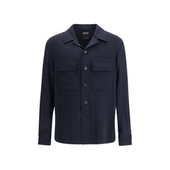 ZEGNA Blue Cashmere Coat